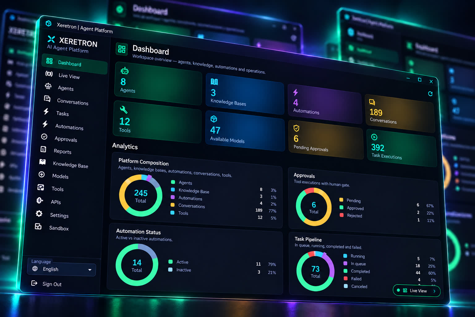 Agent Platform: agent control plane with chat and tools