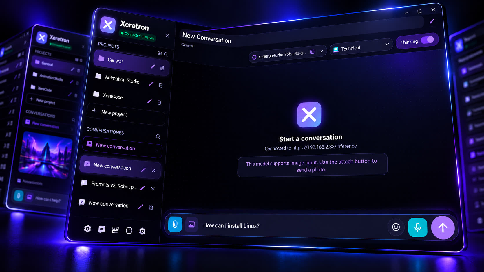 Xeretron Desktop: private chat on your server