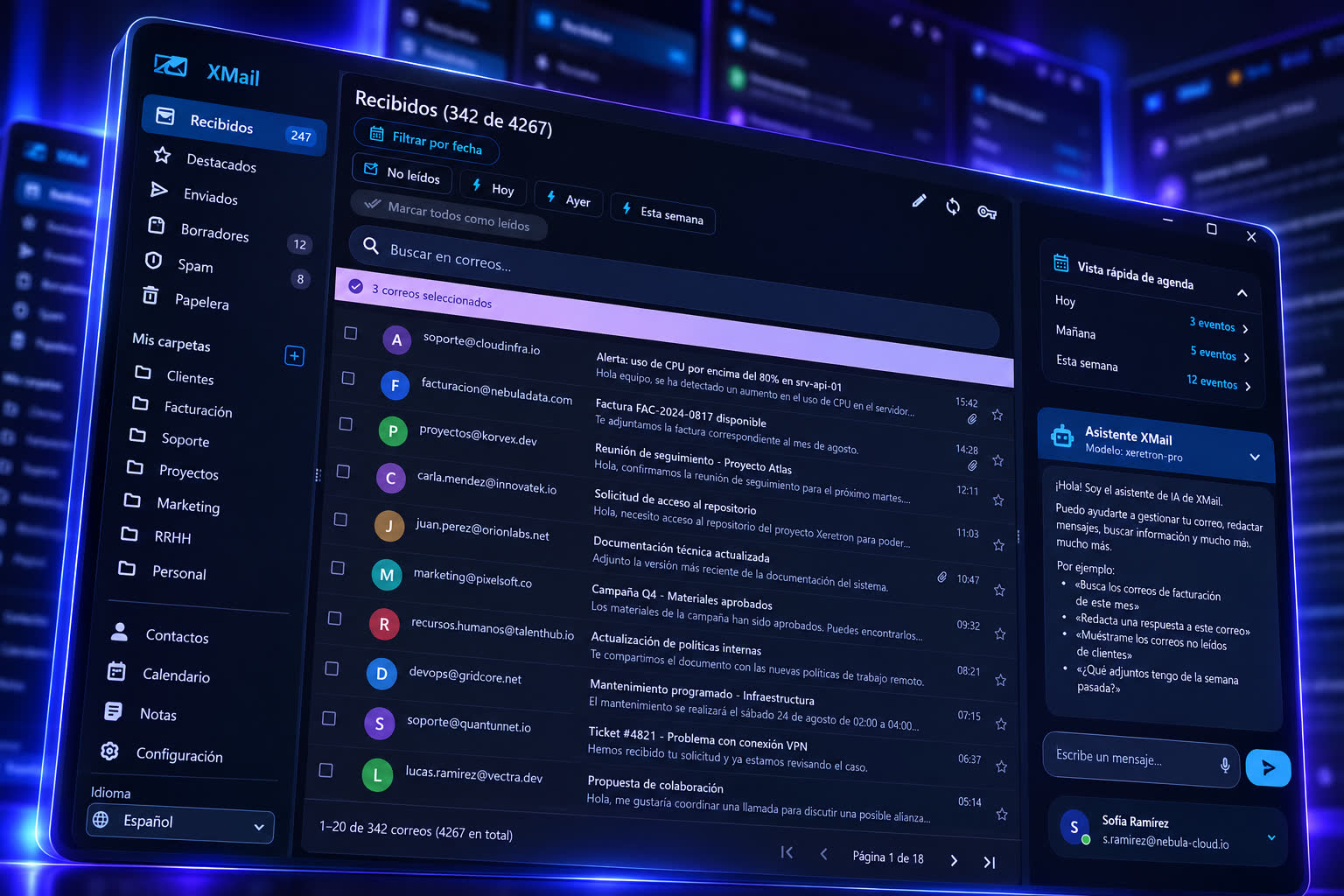 XMail: correo local-first con asistente de IA